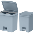 Kit 2 Lixeiras Com Pedal E Aro Trium 20 + 12 Litros Lixo Ou A