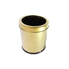 Kit 2 Lixeiras Dourada Aço Inox Com Aro 3l + 7l Fineza