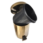 Kit 2 Lixeiras Dourada Aço Inox Para Banheiro Com Pedal 3l Fi