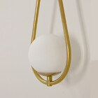 Kit 2 Luminaria Arandela Gota Tubo Botão Globo Vidro Dourado