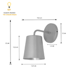 Kit 2 Luminária Arandela Parede Balde Sala Cozinha Hall Bronze