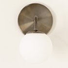 Kit 2 Luminária Arandela Parede Bolinha Globo Vidro Quarto Br