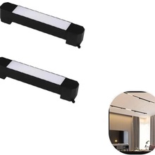 Kit 2 Luminária Led Difusa Linear Para Trilho 30w Preto