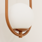 Kit 2 Luminária Lustre Pendente Teto Arco Globo Lavabo Cobre