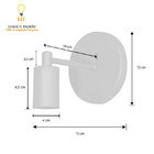 Kit 2 Luminária Parede Arandela Botão Moderna Lavabo Preto