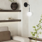 Kit 2 Luminária Parede Arandela Globo Vidro Pendente Quarto P