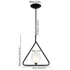 Kit 2 Luminária Pendente Aro Triangulo Harmony Branco