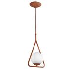 Kit 2 Luminária Pendente Aro Triangulo Orby Cobre Magnifico