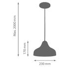 Kit 2 Luminária Pendente Cobre Sala Balcão Jantar Retro 23cm