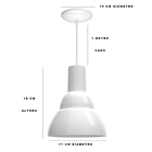 Kit 2 Luminária Pendente Refletor Prv Branco