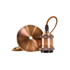 Kit 2 Luminária Pendente Soquete Bocal Retro E27 Com Lâmpada