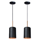 Kit 2 Luminária Pendente Veneza Preto