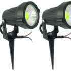 Kit 2 Luminária Spot Luz Led De Alto Brilho 7w Com Espeto Par