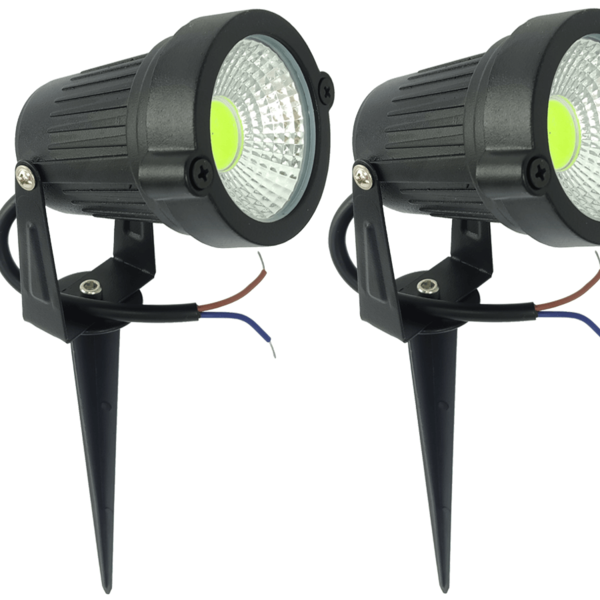 Kit 2 Luminária Spot Luz Led De Alto Brilho 7w Com Espeto Par