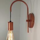 Kit 2 Luminárias Arandela Abajur Parede Quarto Cama Cobre