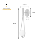 Kit 2 Luminárias Arandela Gota Tubo Globo Vidro Hall Dourado