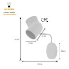 Kit 2 Luminárias Arandela Spot Articulado Escritório Bronze