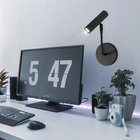 Kit 2 Luminárias Arandela Spot Articulado Leitura Cama Preto