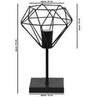 Kit 2 Luminárias De Mesa Abajur Aramado Diamante Branco