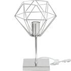 Kit 2 Luminárias De Mesa Abajur Aramado Diamante Escovado