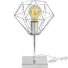 Kit 2 Luminárias De Mesa Abajur Aramado Diamante Escovado