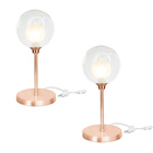 Kit 2 Luminárias De Mesa Abajur Harmony Cobre