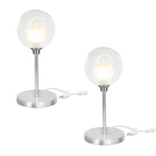 Kit 2 Luminárias De Mesa Abajur Harmony Escovado