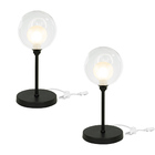 Kit 2 Luminárias De Mesa Abajur Harmony Preto