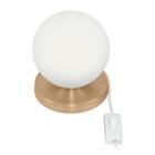 Kit 2 Luminárias De Mesa Globo Orby New Cobre Base Redonda