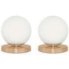 Kit 2 Luminárias De Mesa Globo Orby New Cobre Base Redonda