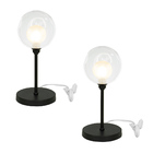 Kit 2 Luminárias De Mesa Touch Abajur Harmony Preto