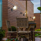 Kit 2 Luminárias Inclinada Jabuticaba Globo Vidro Hall Preto