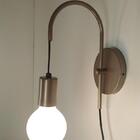 Kit 2 Luminárias Parede Arandela Abajur Interruptor Bronze