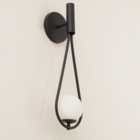 Kit 2 Luminárias Parede Arandela Gota Tubo Globo Vidro Preto