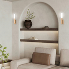 Kit 2 Luminárias Parede Arandela Tubo 1 Difusor Champagne