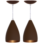 Kit 2 Luminarias Pendente Bala -  Café Tabaco / Bronze