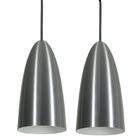 Kit 2 Luminárias Pendente Escovado Sala Cozinha 13cm 1xe27