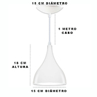 Kit 2 Luminárias Pendente Gota Branca