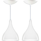 Kit 2 Luminárias Pendente Gota Branca