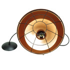 Kit 2 Luminárias Pendente Industrial Retro Com Grade 38cm Pre