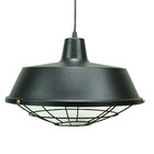 Kit 2 Luminárias Pendente Industrial Retro Com Grade 38cm Pre