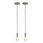 Kit 2 Luminárias Pendente Infinite Luxo Moderno Escovado