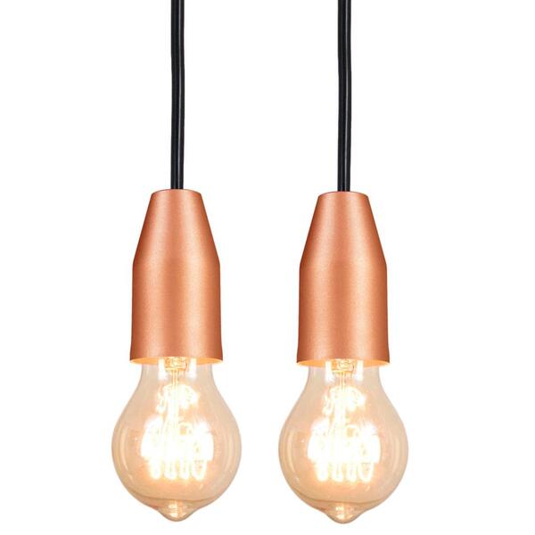 Kit 2 Luminárias Pendente Loose Cobre Mate Quarto Sala Luxo