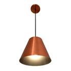 Kit 2 Luminárias Pendente Lustre Balde Cobre Cozinha 24cm