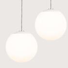 Kit 2 Luminárias Pendente Lustre Globo Vidro 10cm Luxo 1700