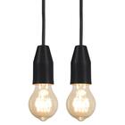 Kit 2 Luminárias Pendente Lustre Teto Luxo Preto Loose Sala