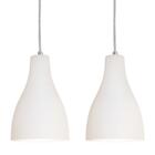 Kit 2 Luminárias Pendente Lustre Teto Moderno Luxo Branco