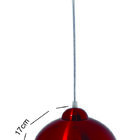 Kit 2 Luminárias Pendente Meia Bola 24cm Balcão Cereja Verniz