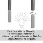 Kit 2 Luminárias Pendente Teto Tubo Duplo Difusor Dourado