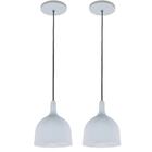 Kit 2 Luminárias Pendentes Fosco Sala Cozinha 14cm 1xe27